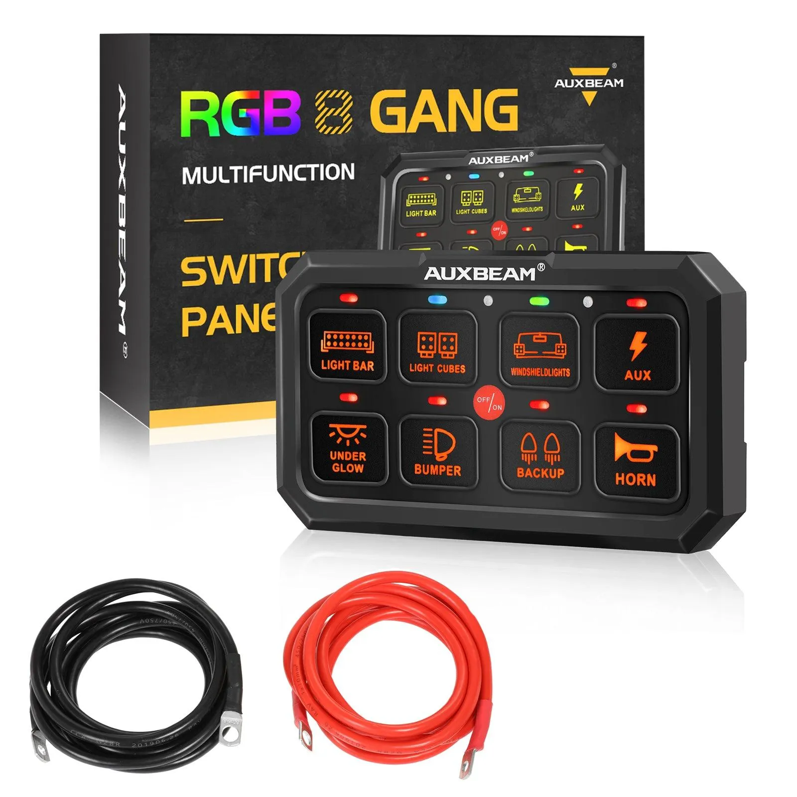 RA80 XL RGB Switch Panel, Larger Size, Toggle/ Momentary/ Pulsed Mode Supported