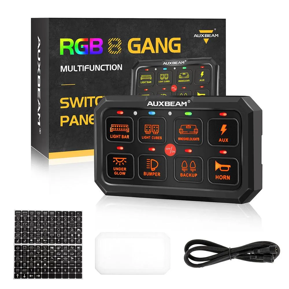 RA80 XL RGB Switch Panel, Larger Size, Toggle/ Momentary/ Pulsed Mode Supported