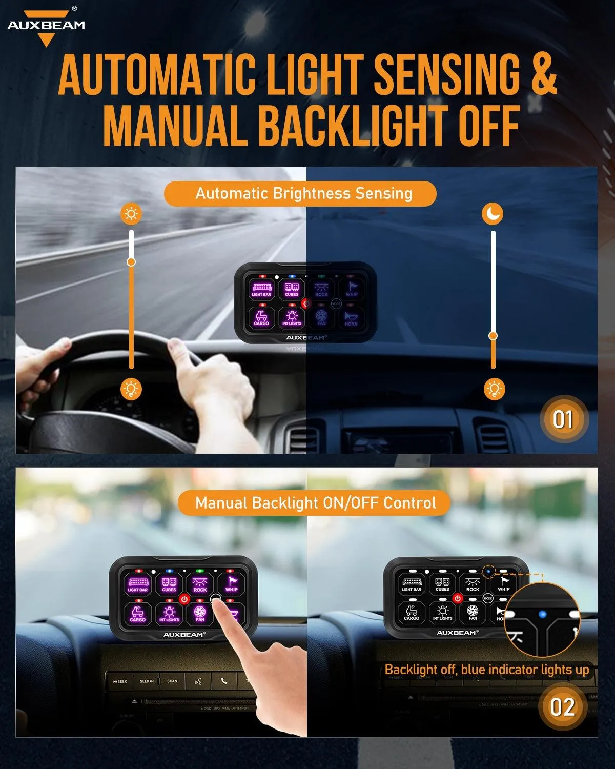 RC-800/RA84 RGB Switch Panel with Remote Controller, Toggle/ Momentary/ Pulsed Mode Supported(One-Sided Outlet)