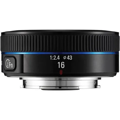 Samsung NX 16mm f/2.4 Camera Lens (Black) - Fixed