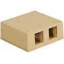 Surface Mount Box, Modular Keystone, 2 Port, Ivory