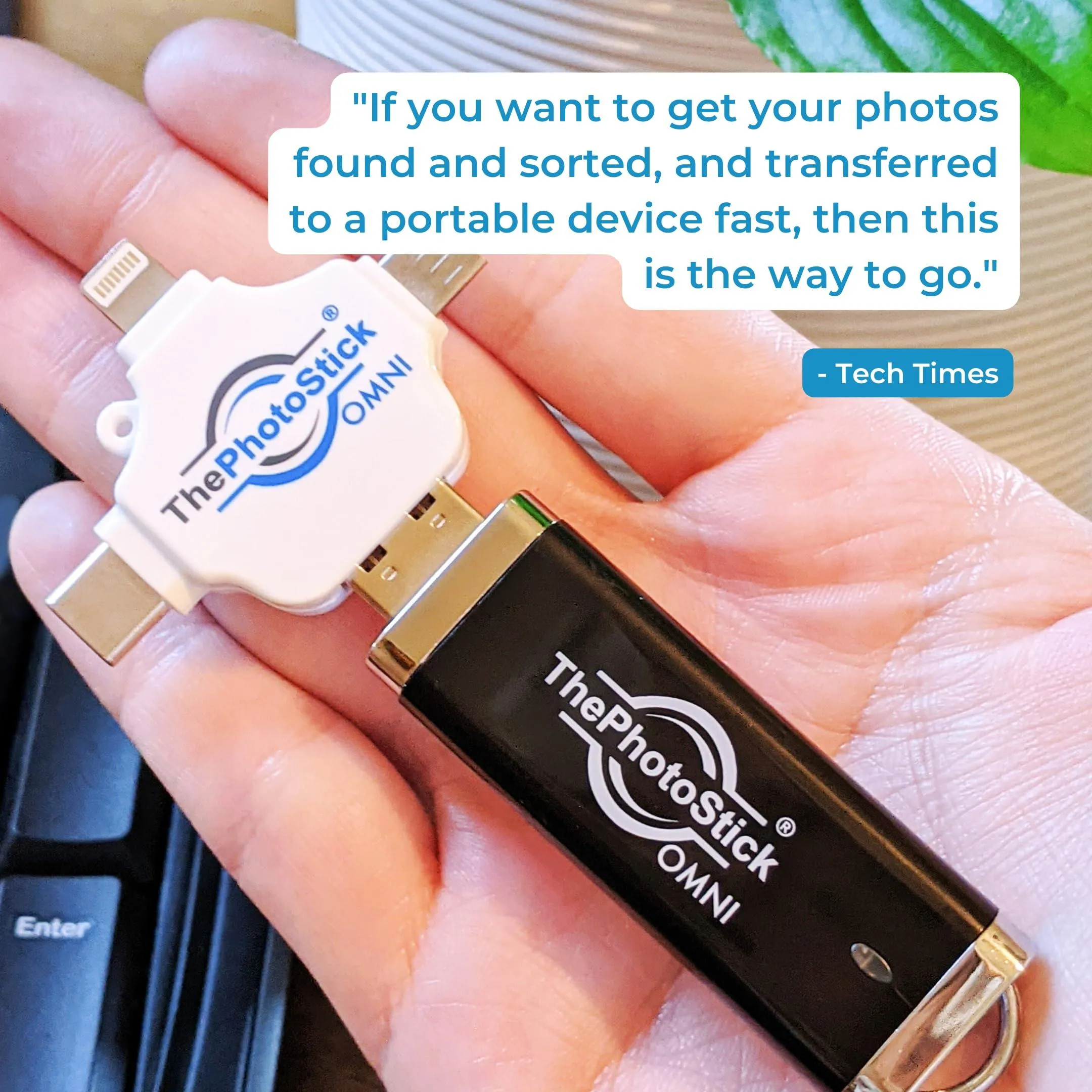 The Photo Stick Omni 128GB - Effortless Photo and Video Backup for Apple, Android and Windows Devices