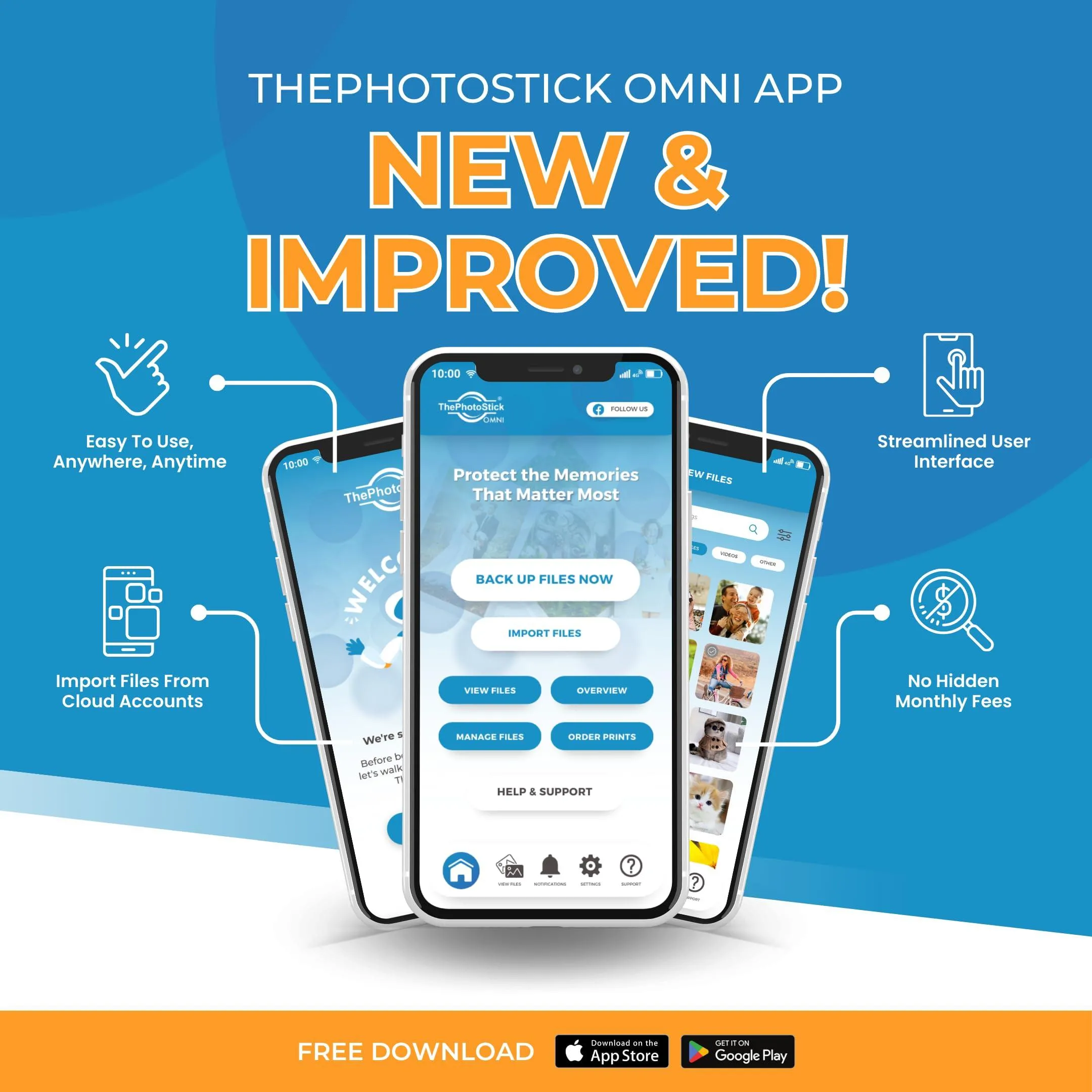 The Photo Stick Omni 128GB - Effortless Photo and Video Backup for Apple, Android and Windows Devices