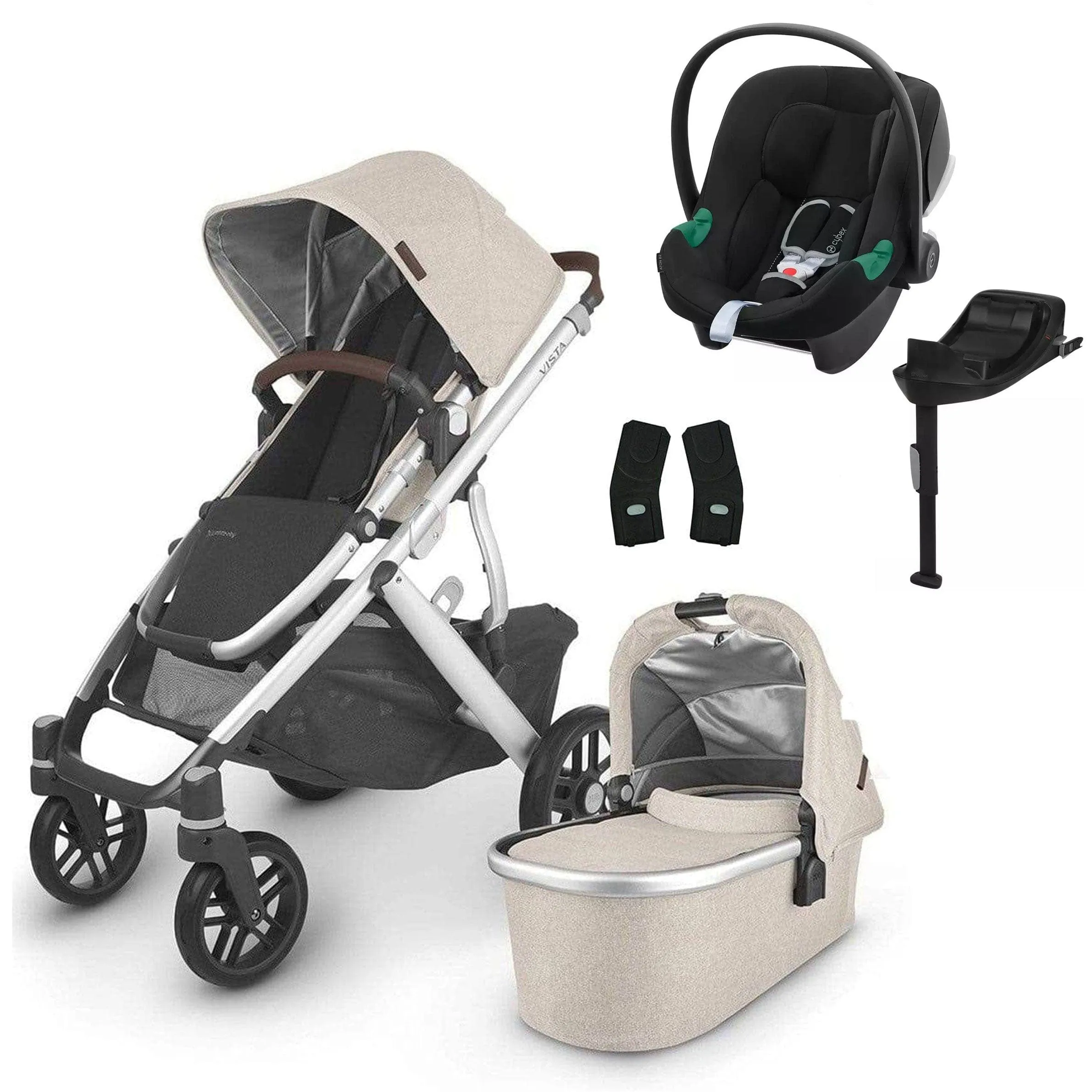 Uppababy Vista V2 Cybex Aton B2 & Base Travel System in Declan