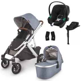 Uppababy Vista V2 Cybex Aton B2 & Base Travel System in Gregory