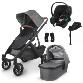 Uppababy Vista V2 Cybex Aton B2 & Base Travel System in Greyson