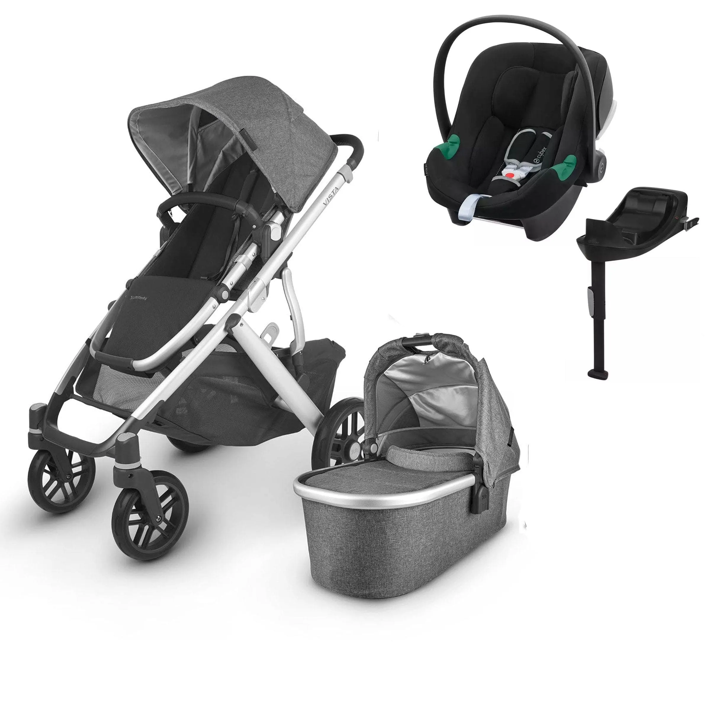 Uppababy Vista V2 Cybex Aton B2 & Base Travel System in Jordan