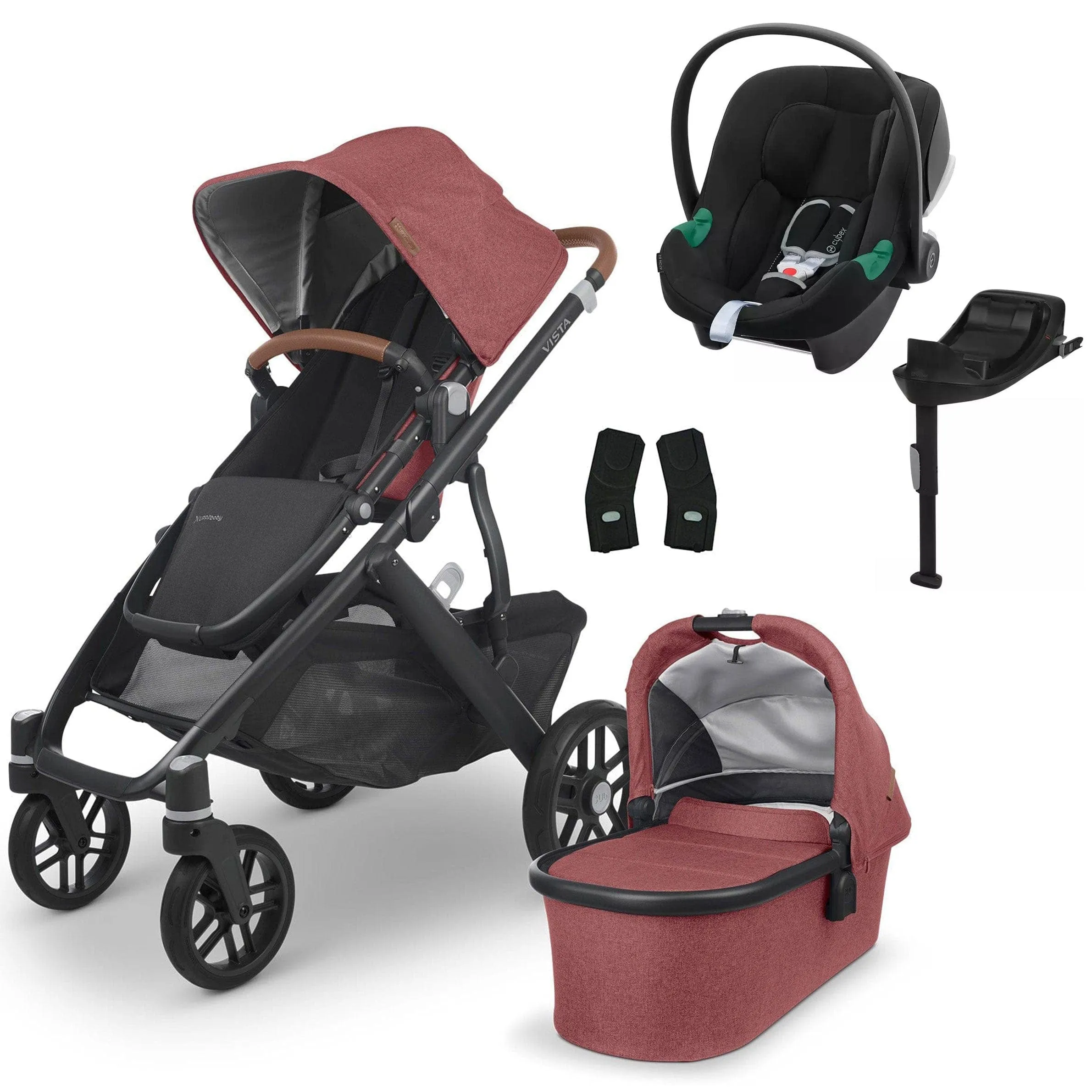 Uppababy Vista V2 Cybex Aton B2 & Base Travel System in Lucy