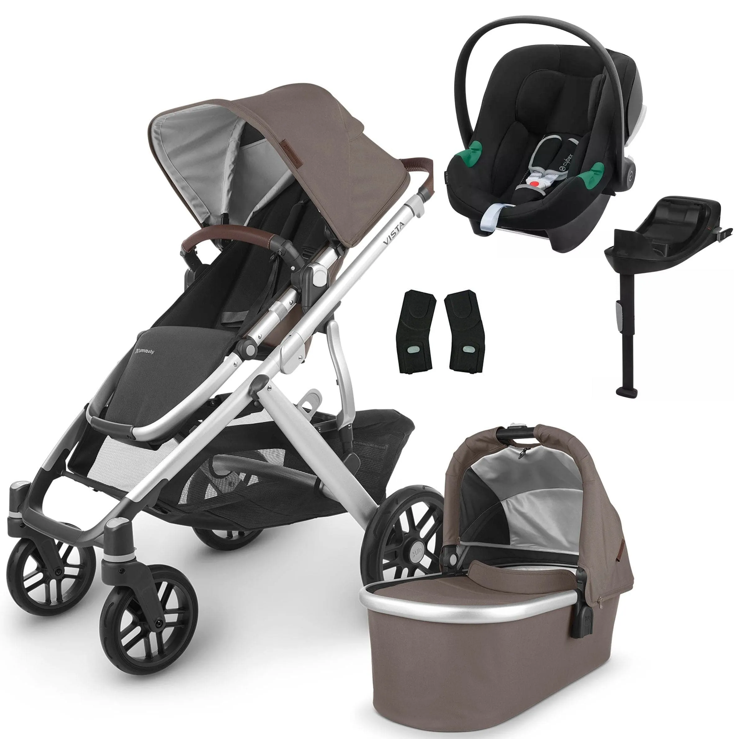 Uppababy Vista V2 Cybex Aton B2 & Base Travel System in Theo