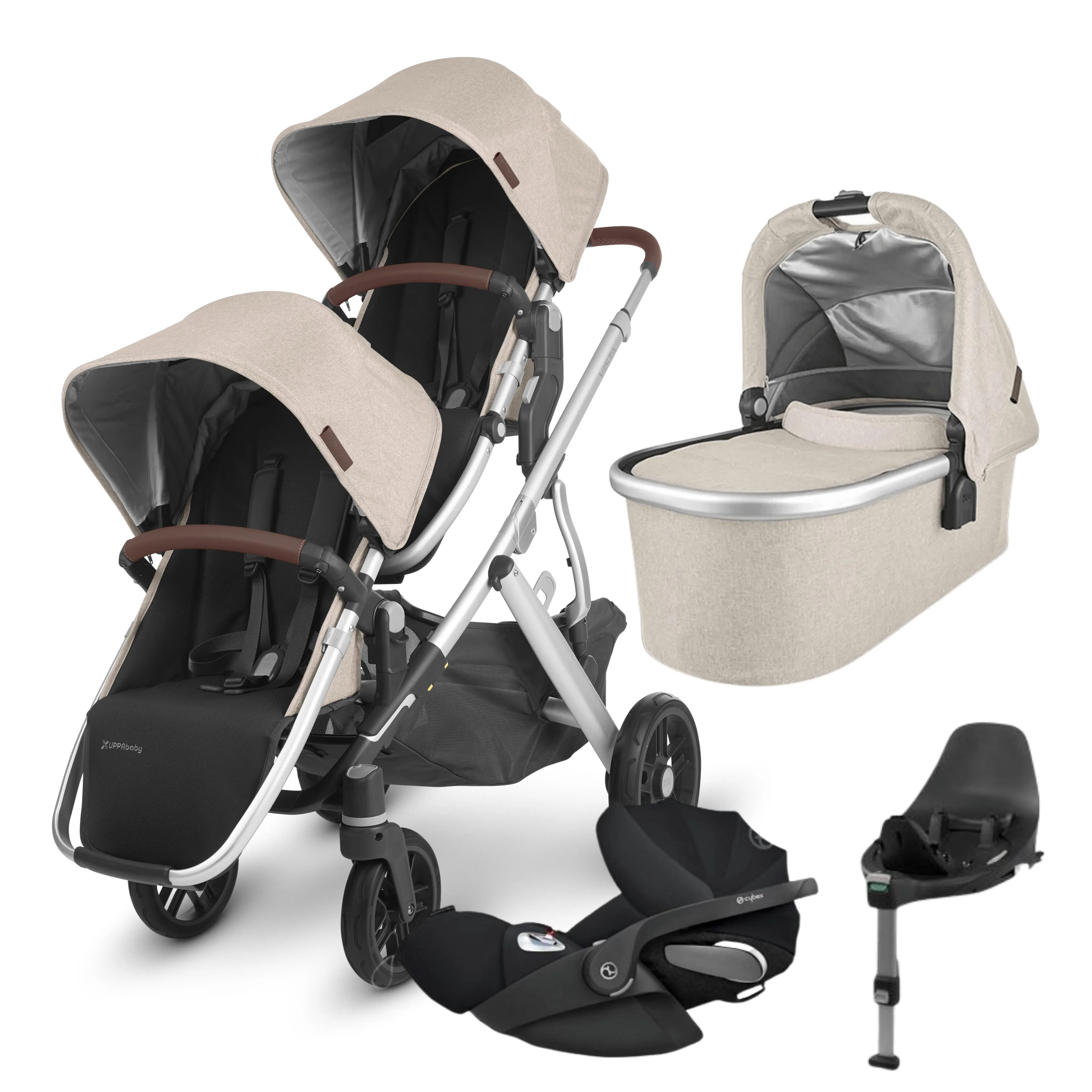 UppaBaby, Vista V2 Double Travel Bundle w/ Cloud T